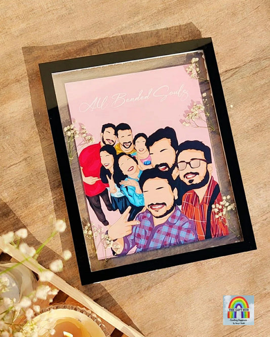 BABY BREATH DIGITAL ILLUSTRATION FRAME