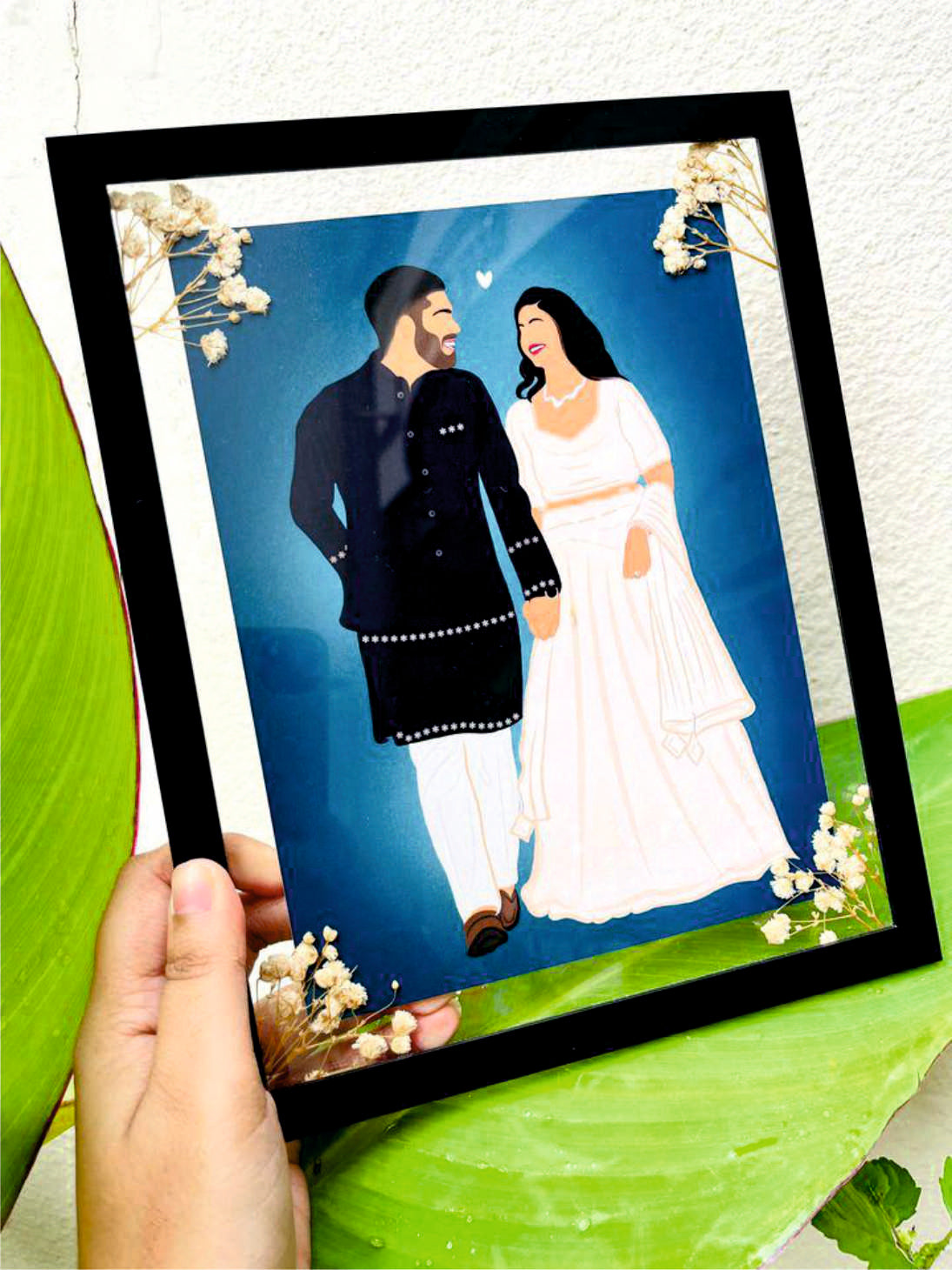 BABY BREATH DIGITAL ILLUSTRATION FRAME